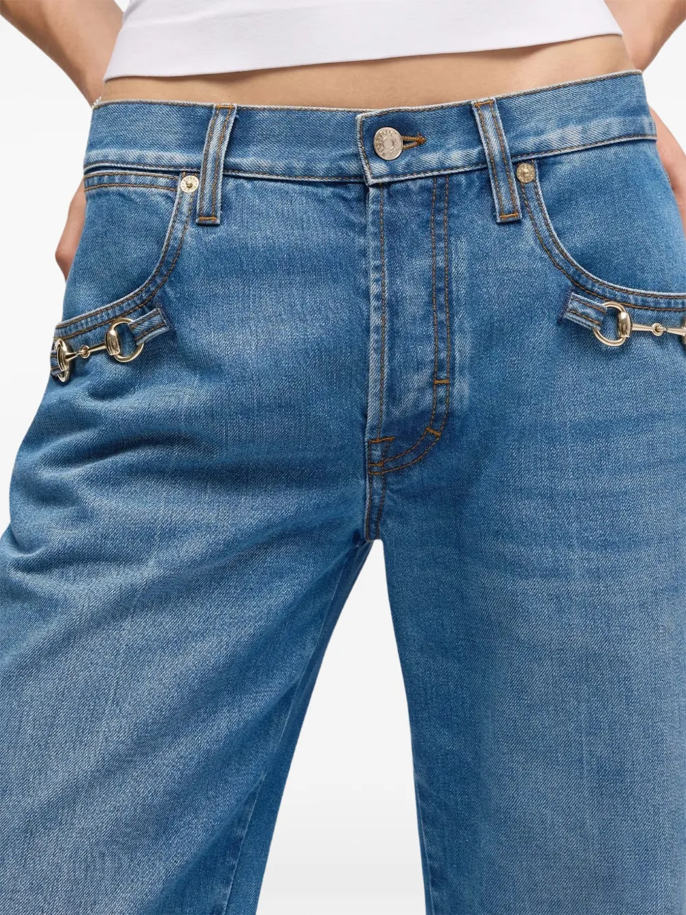 Gucci Jeans met wijde pijpen Blauw