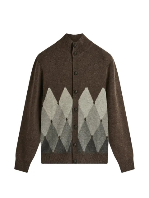 Ballantyne argyle-intarsia cardigan