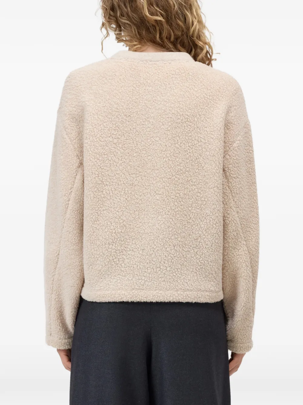 Closed Trui met fleece textuur Beige