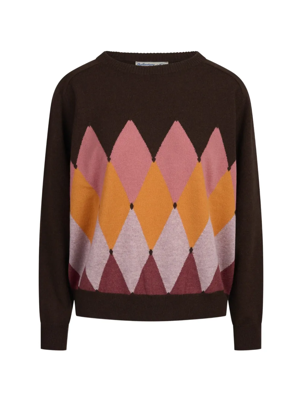 Ballantyne Argyle-intarsia Sweater In Brown