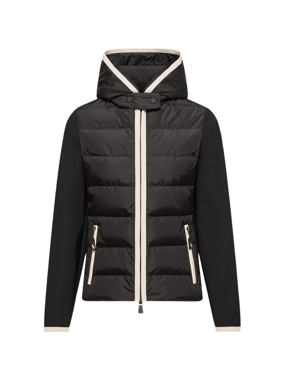 Moncler Grenoble hooded zip-fastening puffer jacket Zwart