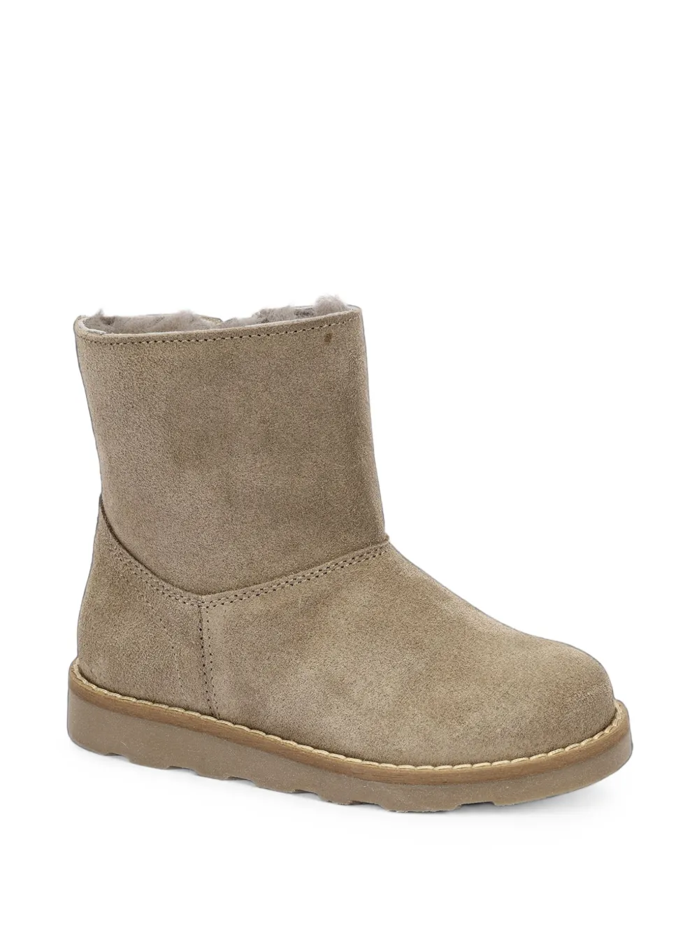 Dianetti shearling-lined suede boots - Toni neutri