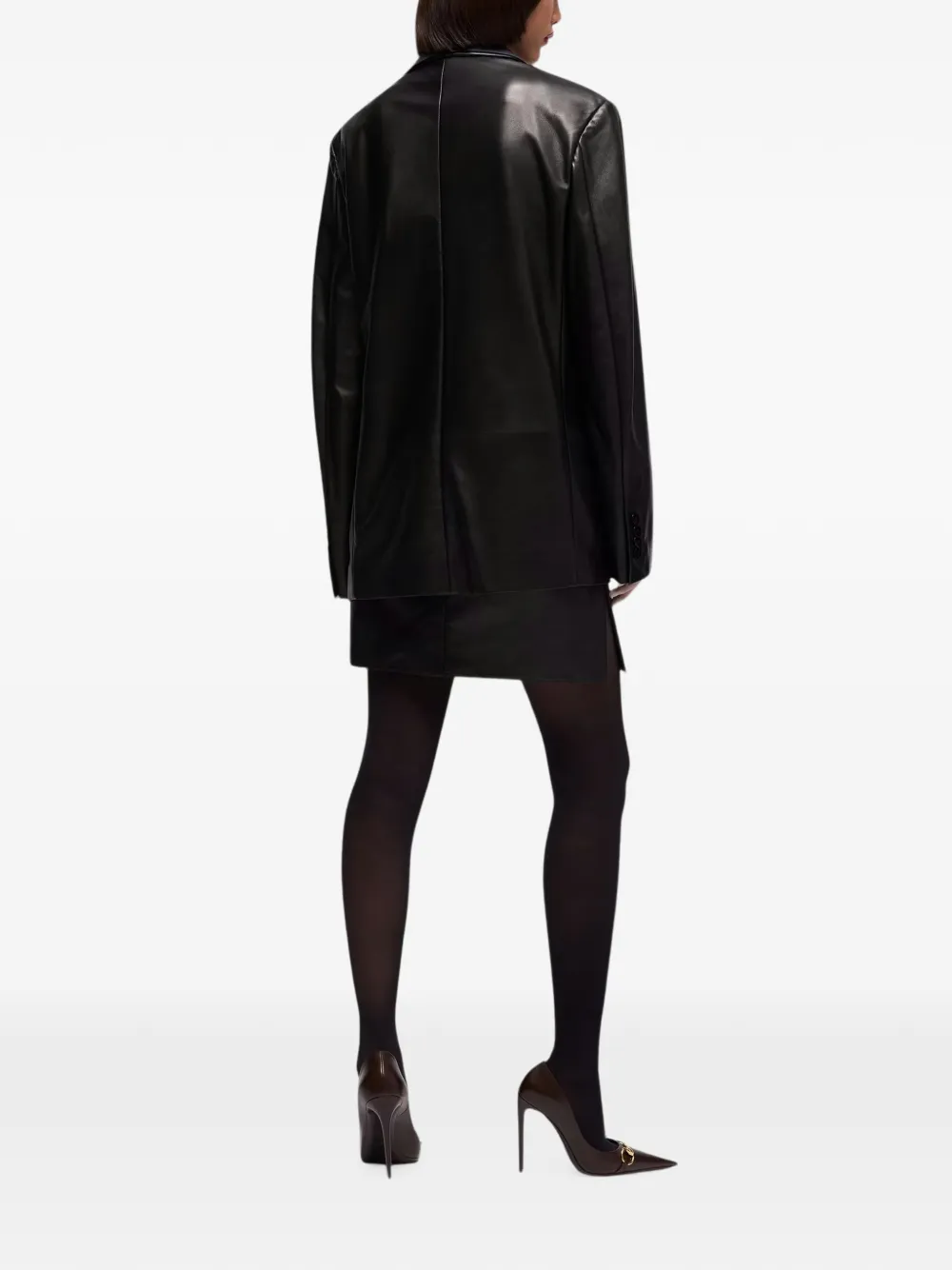 Gucci Oversized jack met dubbele rij knopen Zwart