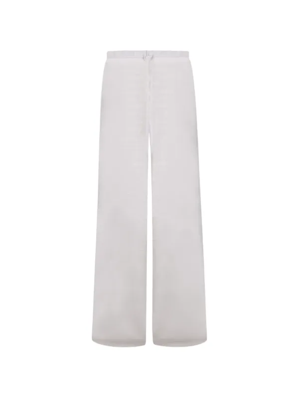 Róhe Satin Palazzo Pants in Neutrals
