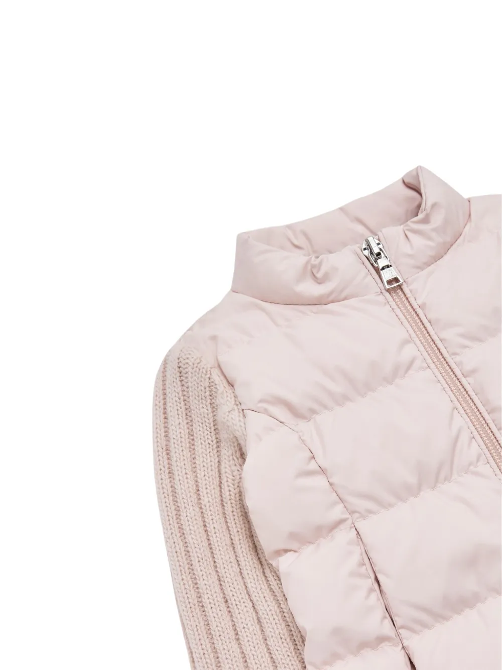 Moncler Enfant padded wool-cashmere jacket Roze