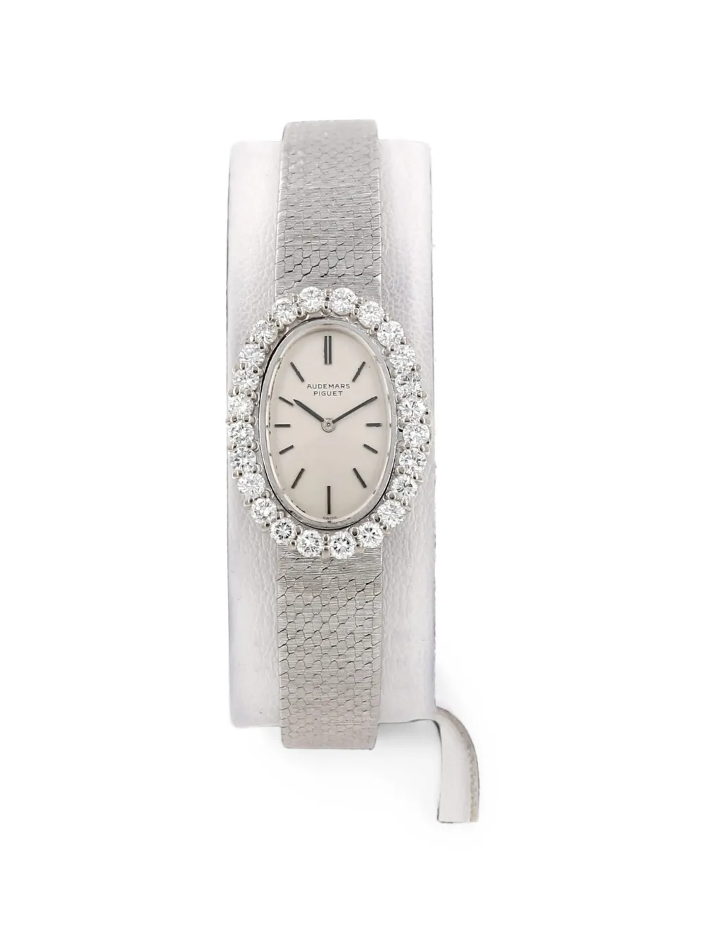 Audemars Piguet pre owned oval diamond 20mm watch - Bianco