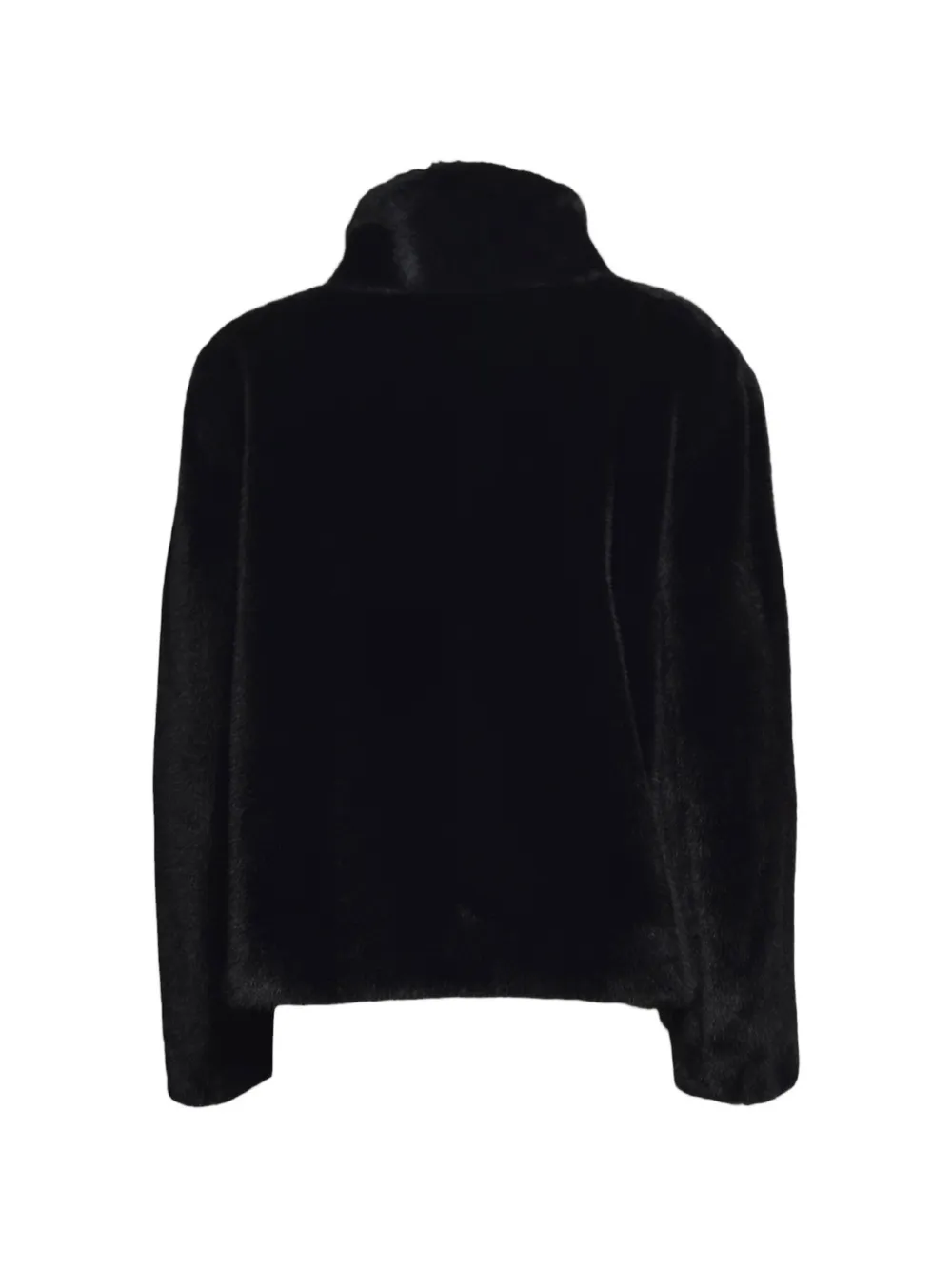 'S Max Mara high-neck faux-fur coat Zwart