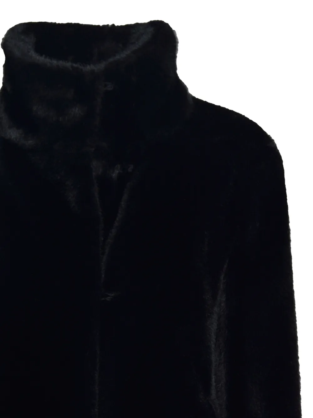 'S Max Mara high-neck faux-fur coat Zwart