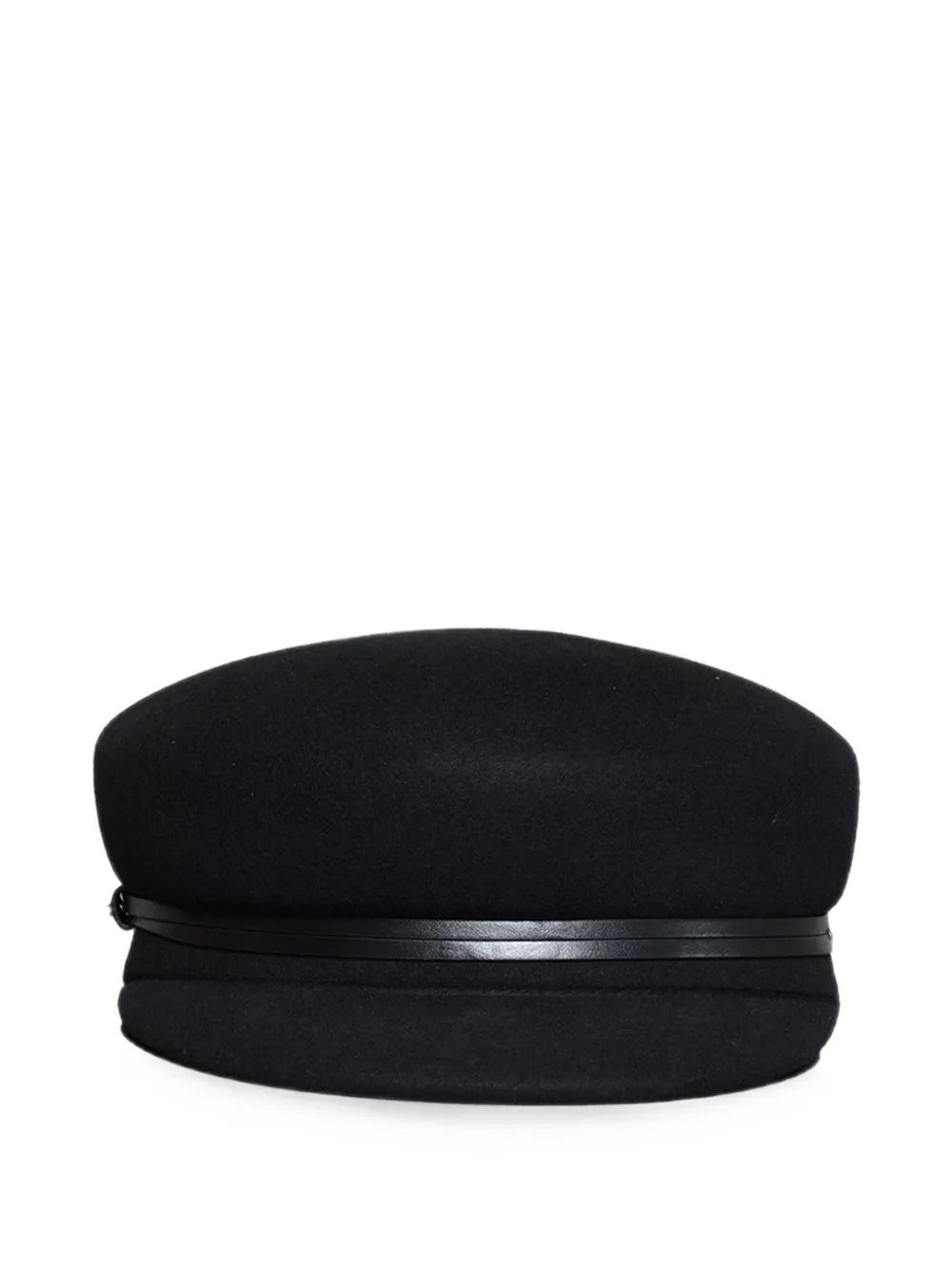 Weekend Max Mara leather-trim baker boy hat