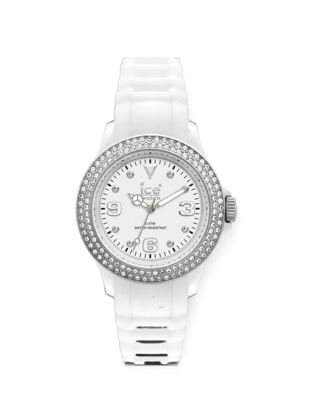 ice watch Sili crystal-embellished 48mm watch - Bianco