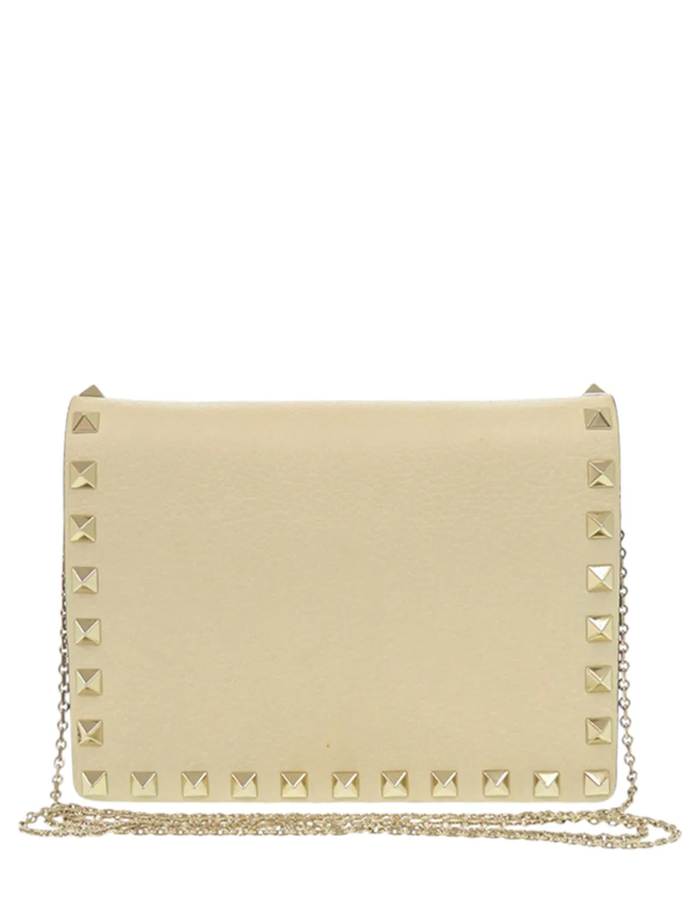 Valentino Garavani Pre-Owned Borsa a tracolla Rockstud in pelle con catena 2000-2017 - Toni neutri
