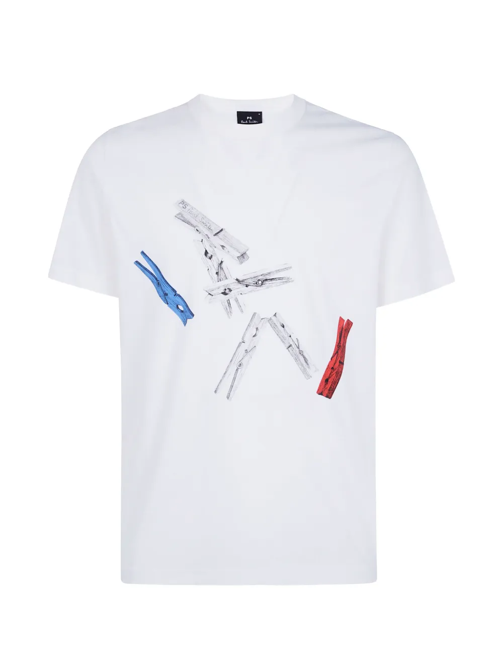 PS Paul Smith clothespin-print T-shirt - Bianco
