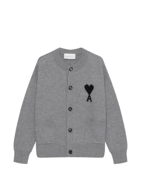 AMI Paris Ami de Coeur crew-neck cardigan