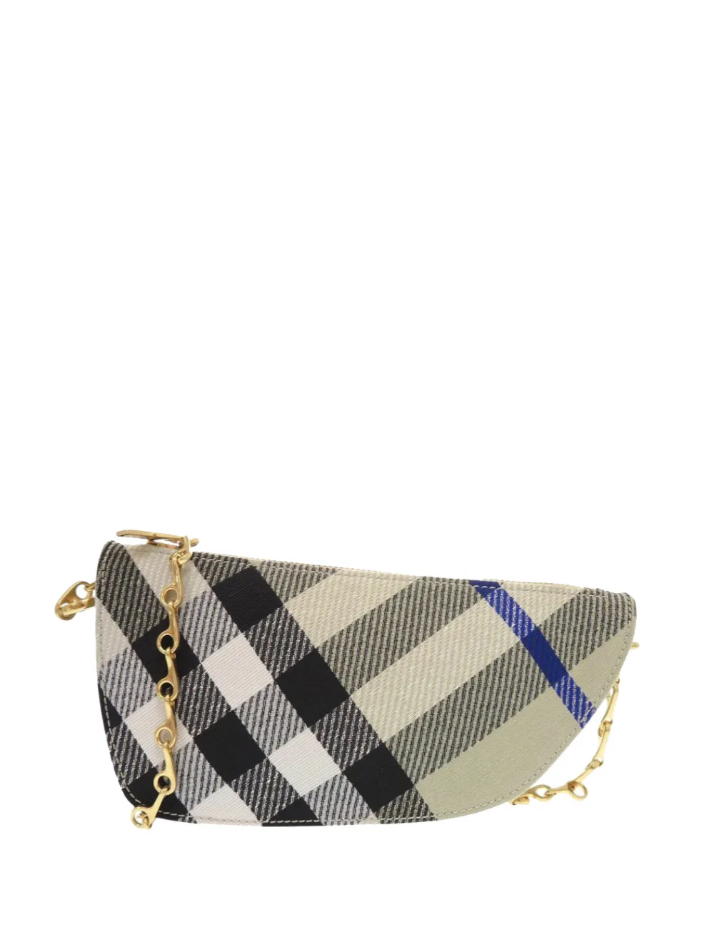 Burberry Pre-Owned 2000-2017 Micro Supernova Check Canvas Shield crossbody bag - Nude