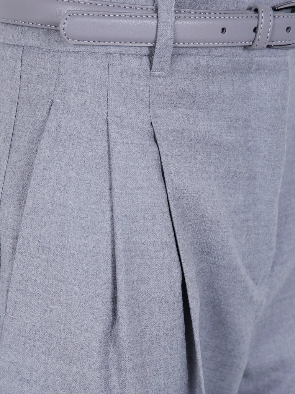 Max Mara Plooibroek met ceintuur Grijs