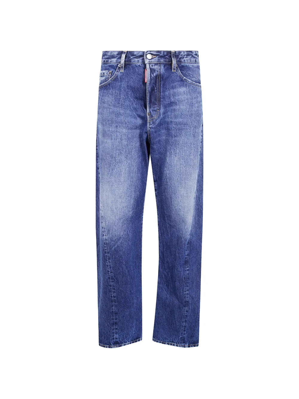 DSQUARED2 checked-pocket wide-leg jeans - Blu