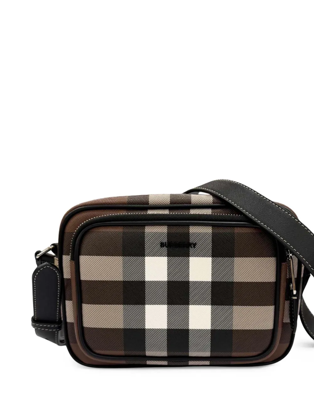 Burberry Pre-Owned 2018-2023 Giant Check E-Canvas Paddy crossbody bag - Marrone