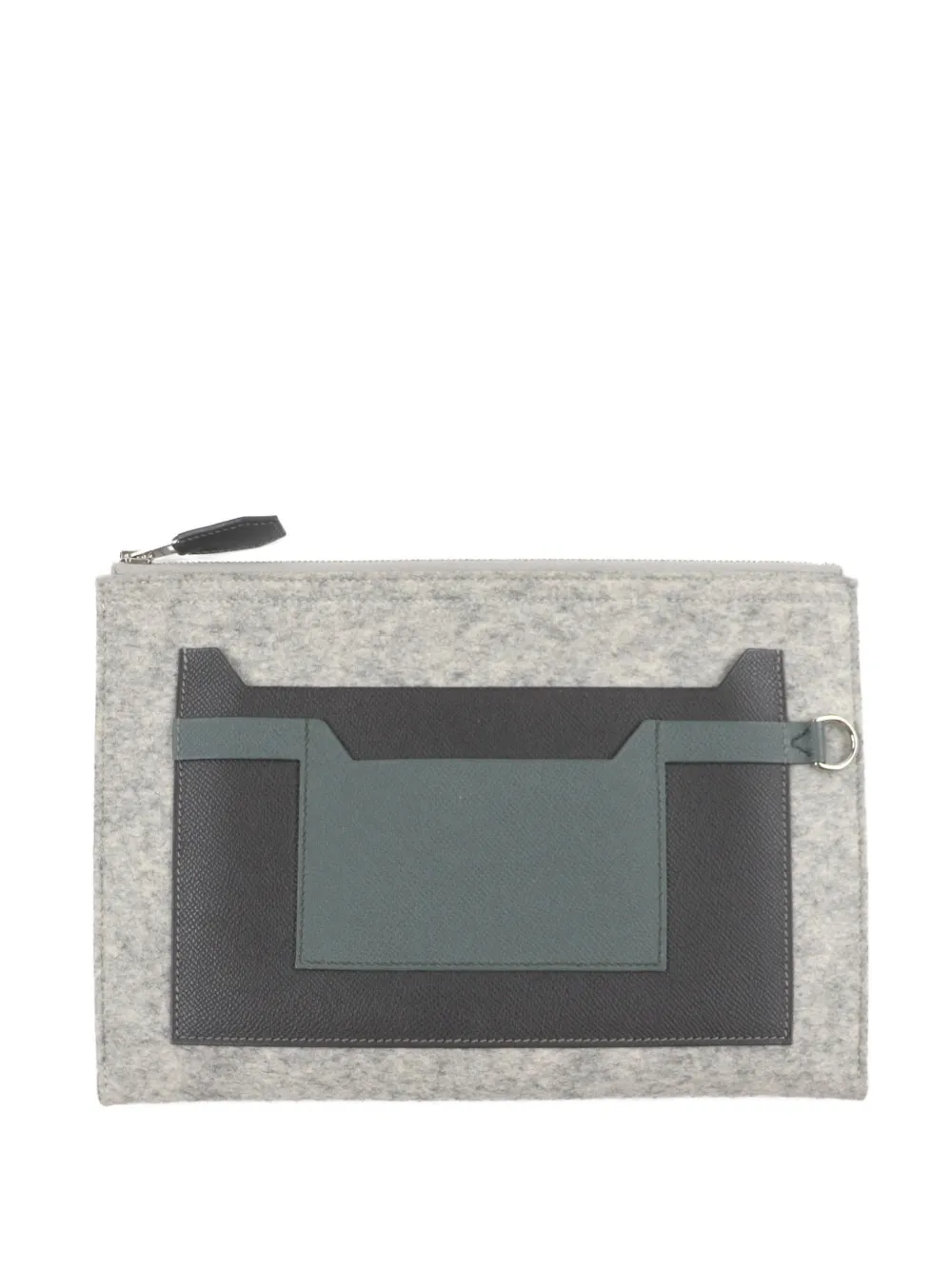 Hermès Pre-Owned 2019 Epsom and Felt Toodoo 29 clutch bag - Grigio