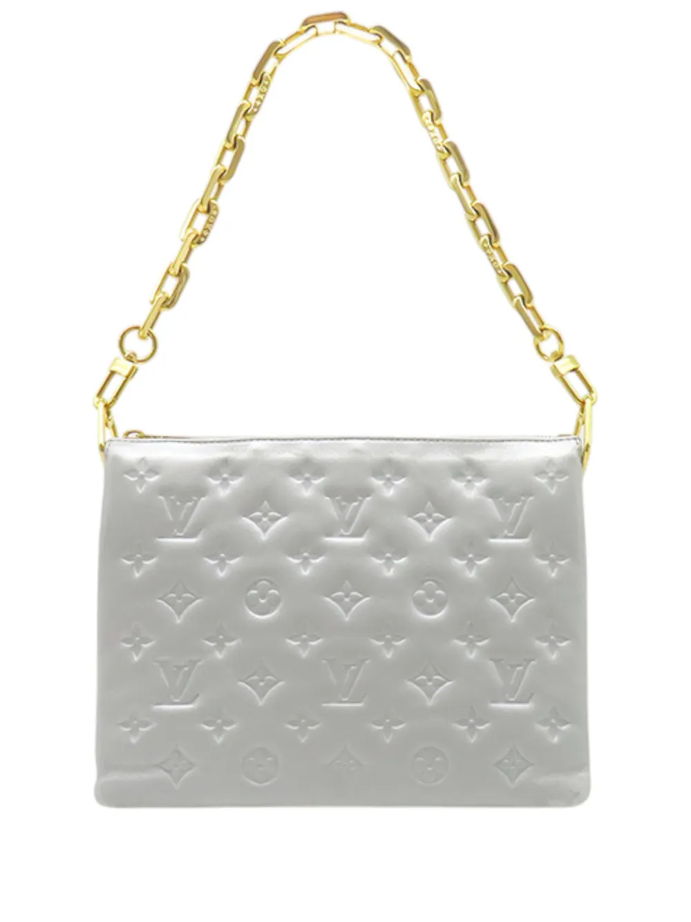 Louis Vuitton Pre-Owned 2021-2026 Monogram Embossed Puffy Lambskin Coussin PM satchel - Silber
