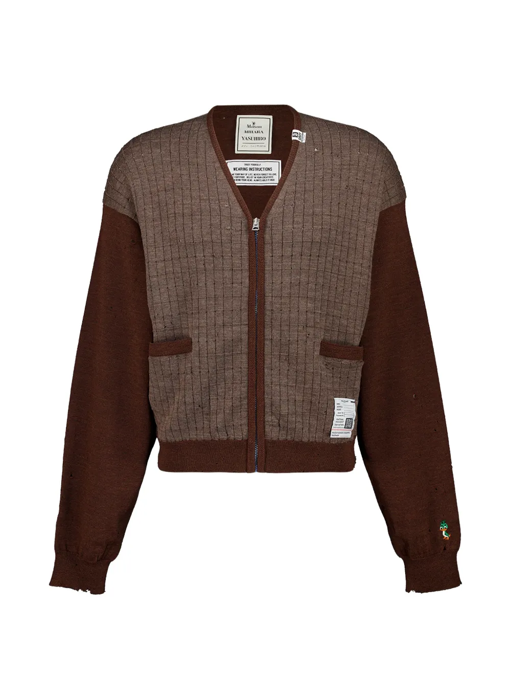 Maison MIHARA YASUHIRO distressed knit cardigan