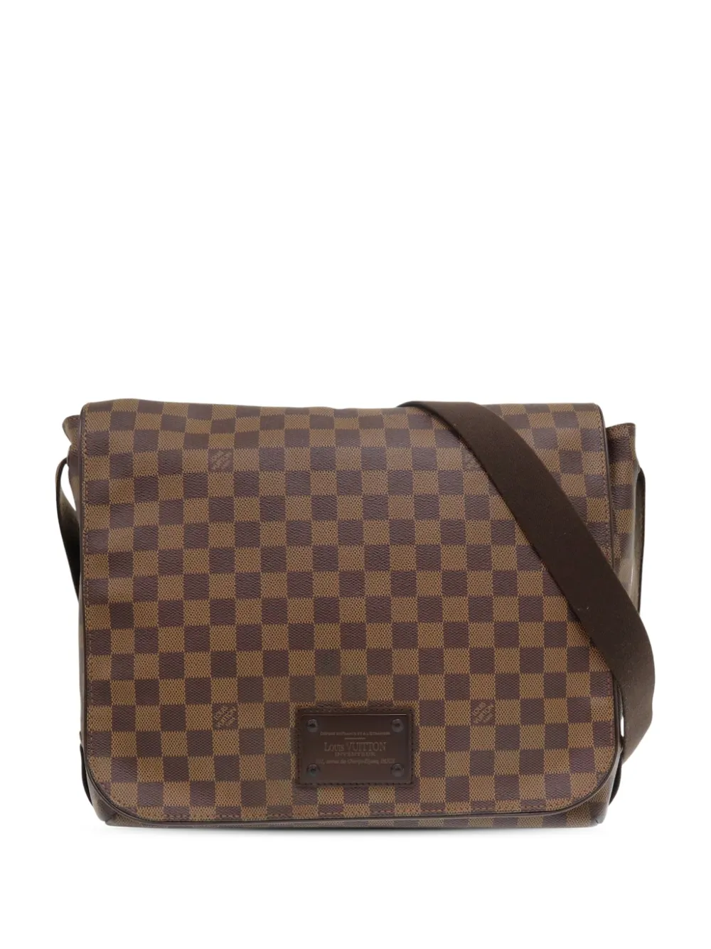Louis Vuitton Pre-Owned Borsa a tracolla Brooklyn GM in tela Damier Ebène 2008 - Marrone