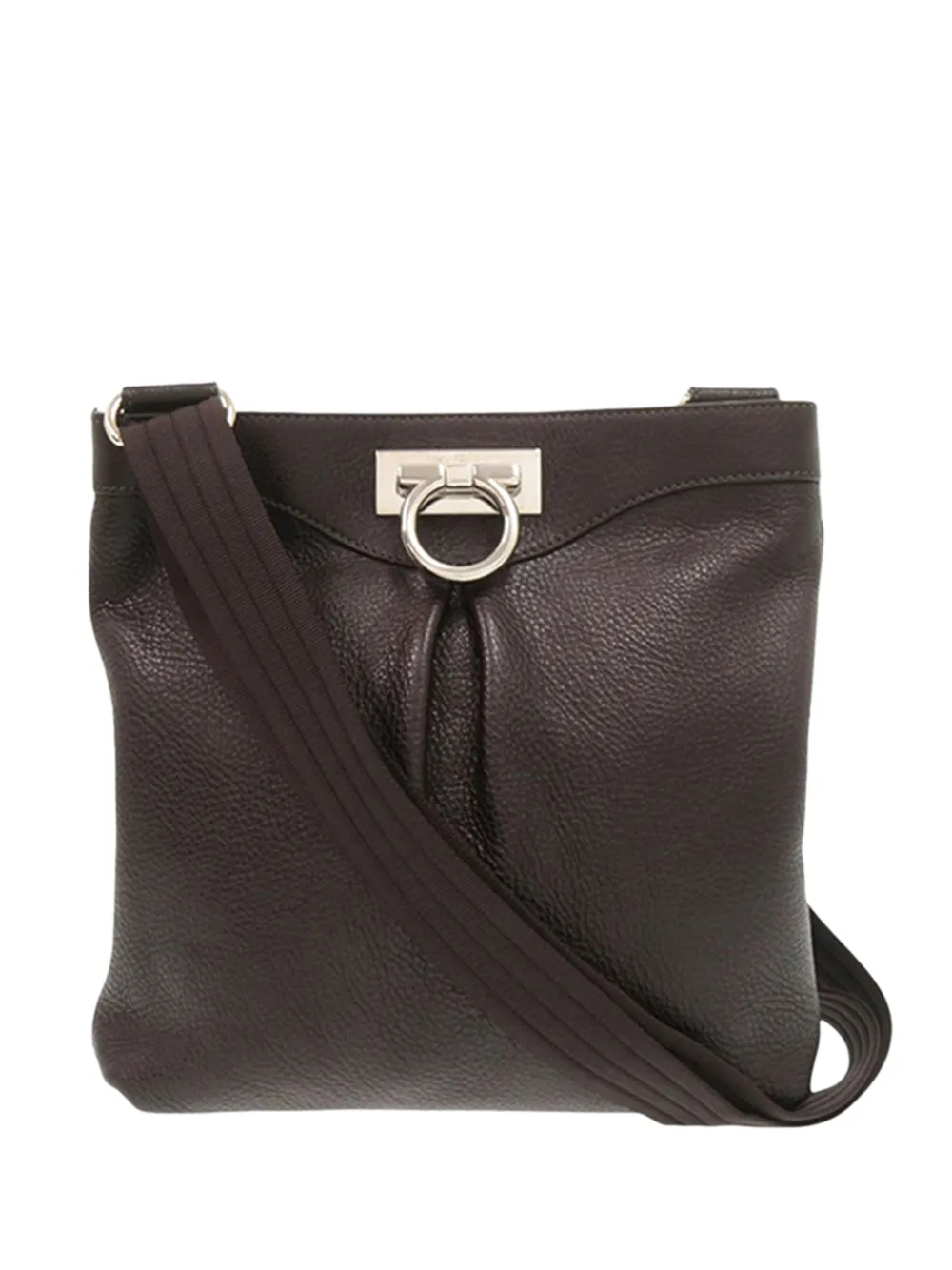 Ferragamo Pre-Owned 2000-2010 Leather Gancini crossbody bag - Marrone