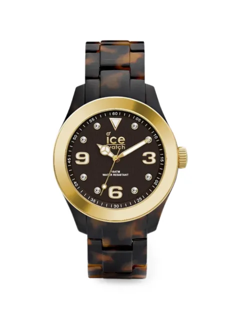 ice watch tortoiseshell-effect resin 43mm watch