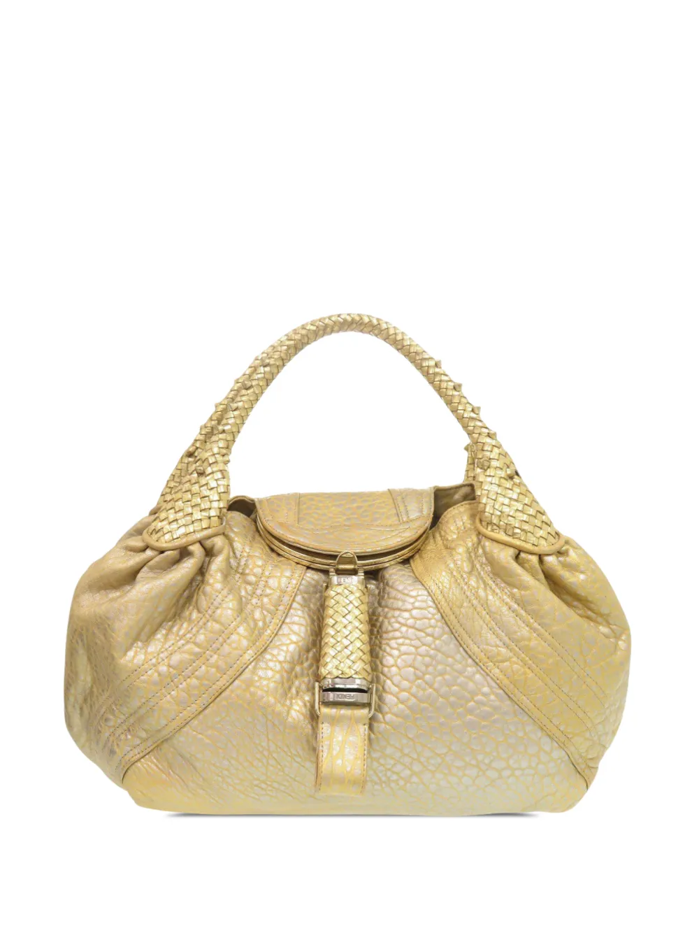 Fendi Pre-Owned 2000-2010 Bimetal Nappa Spy hobo bag - Oro