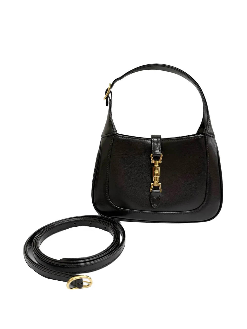 Gucci Pre-Owned Borsa a tracolla Jackie mini 1961 in pelle di vitello 2016-2026 - Nero