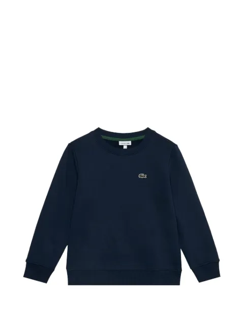 Lacoste Kids jersey con cuello redondo y parche del logo
