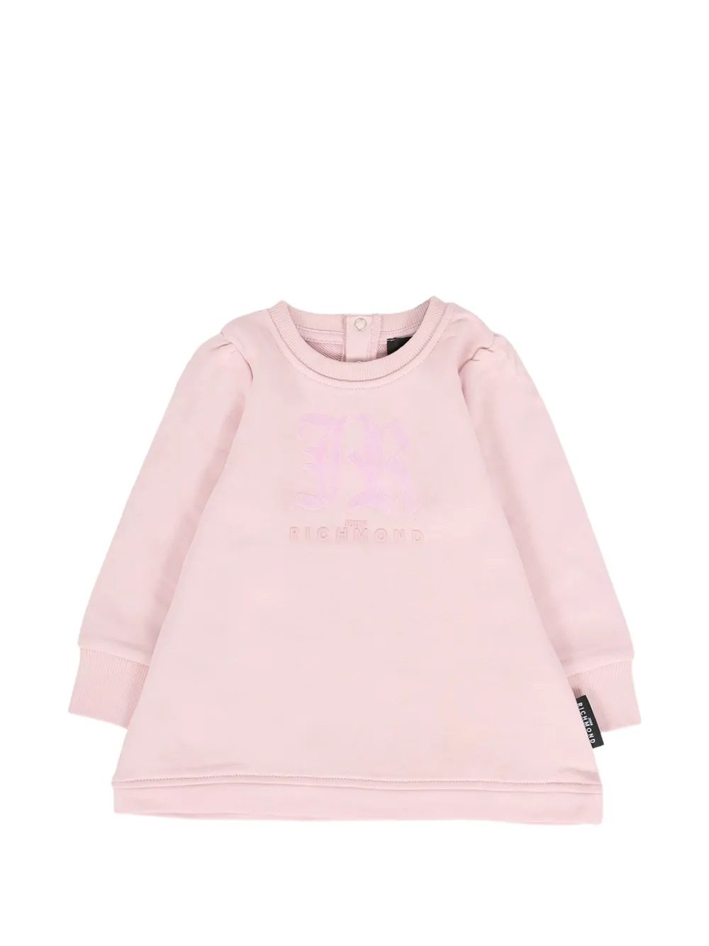 John Richmond Junior robe imprimée à manches bouffantes - Rose