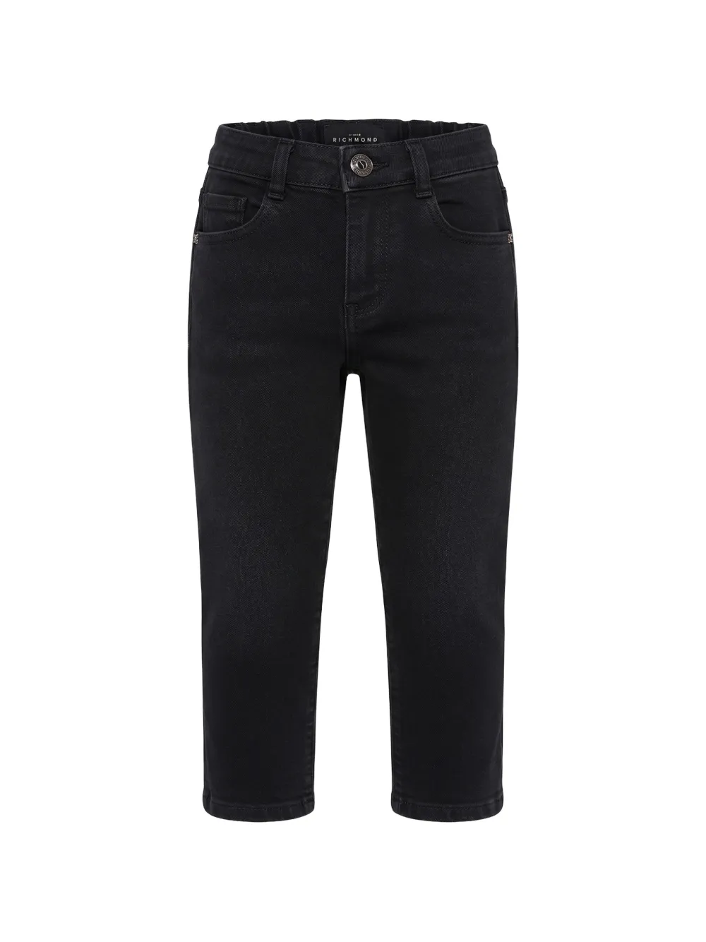 John Richmond Junior logo-print elasticated-waist jeans - Nero