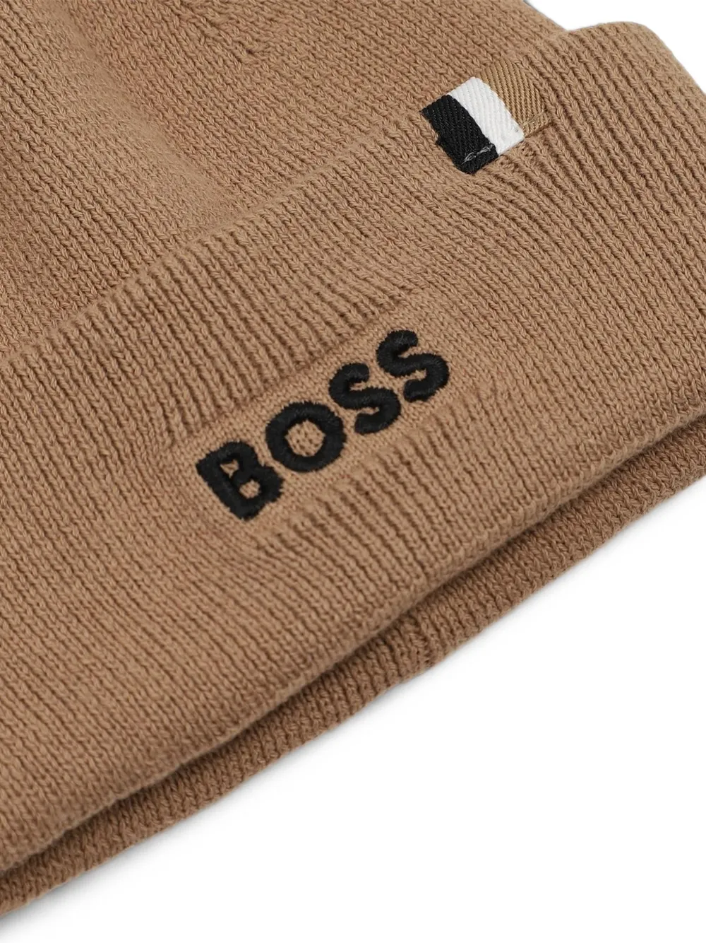 BOSS Kidswear Muts met geborduurd logo Bruin