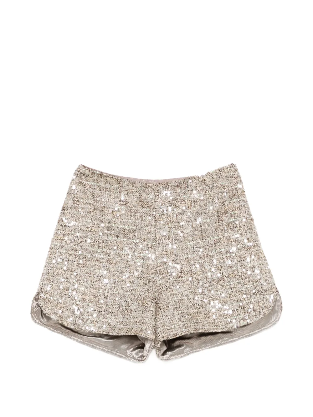 SIMONA CORSELLINI sequin-embellished shorts - Toni neutri