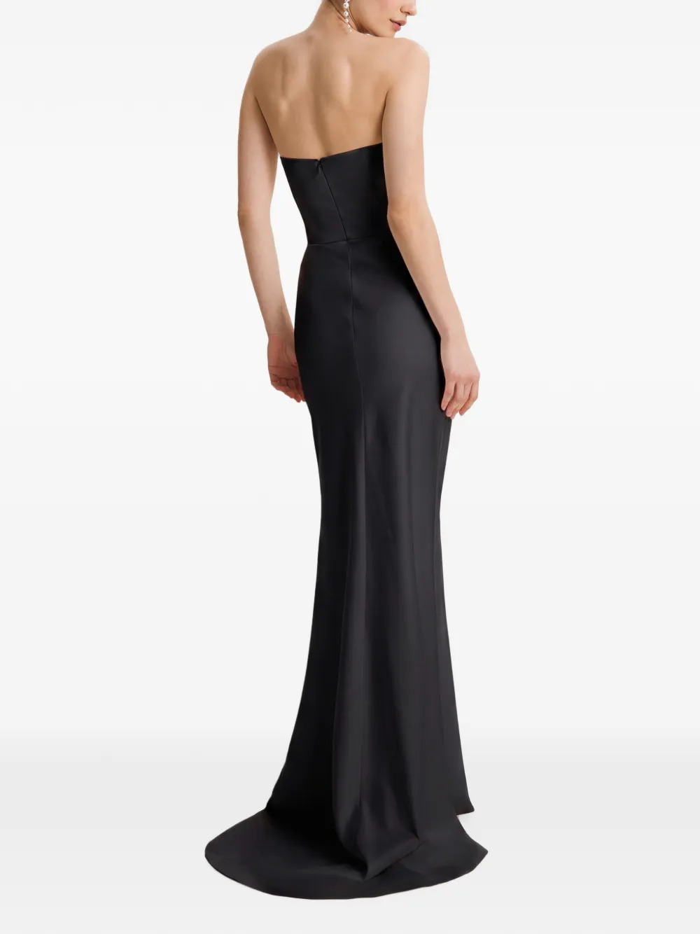 FRAMBOISE Lyris strapless maxi-dress Zwart