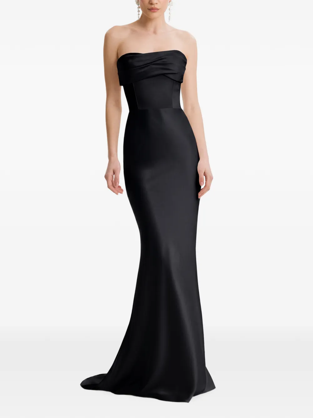 Framboise Lyris Strapless Maxi Dress In Black