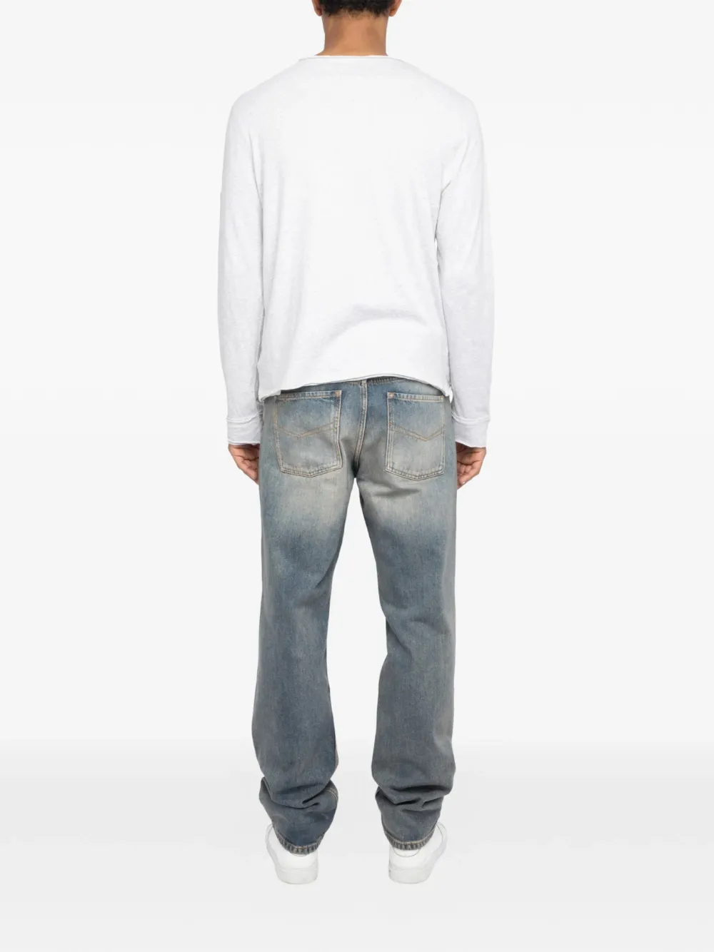 Zadig&Voltaire T-shirt met V-hals en lange mouwen Grijs