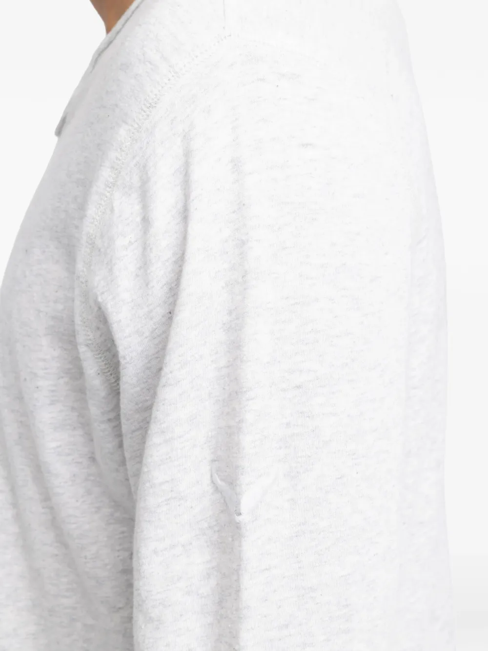 Zadig&Voltaire T-shirt met V-hals en lange mouwen Grijs