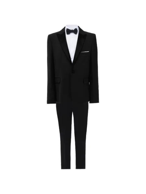 Moustache satin-lapel formal suit