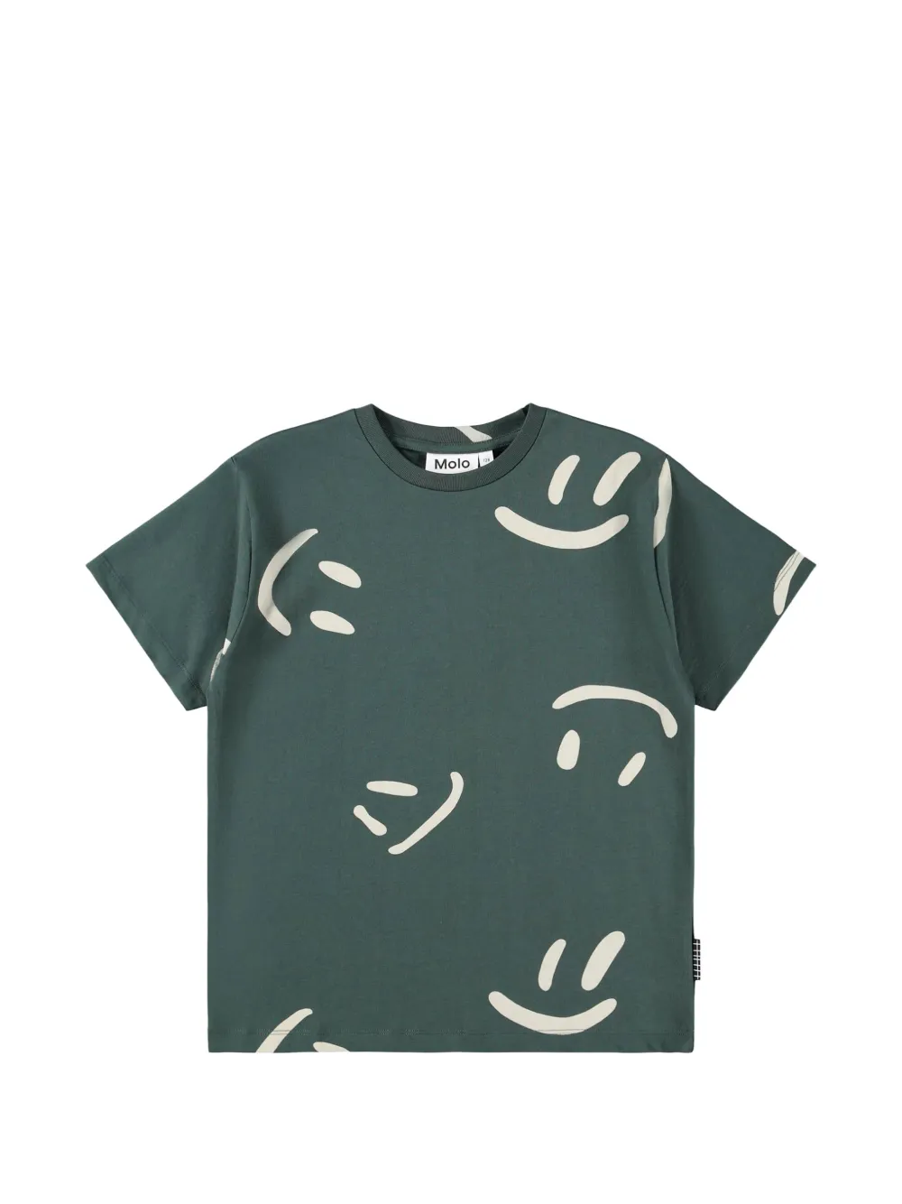 Molo Kids' Big Smiles T-shirt In Green