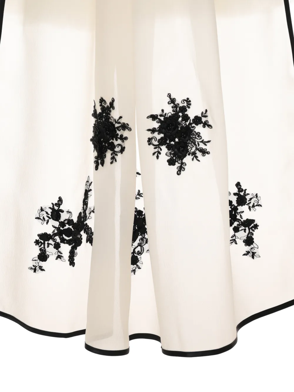 Tulleen Rosienne jurk met bloemapplicatie en tulen laag Beige