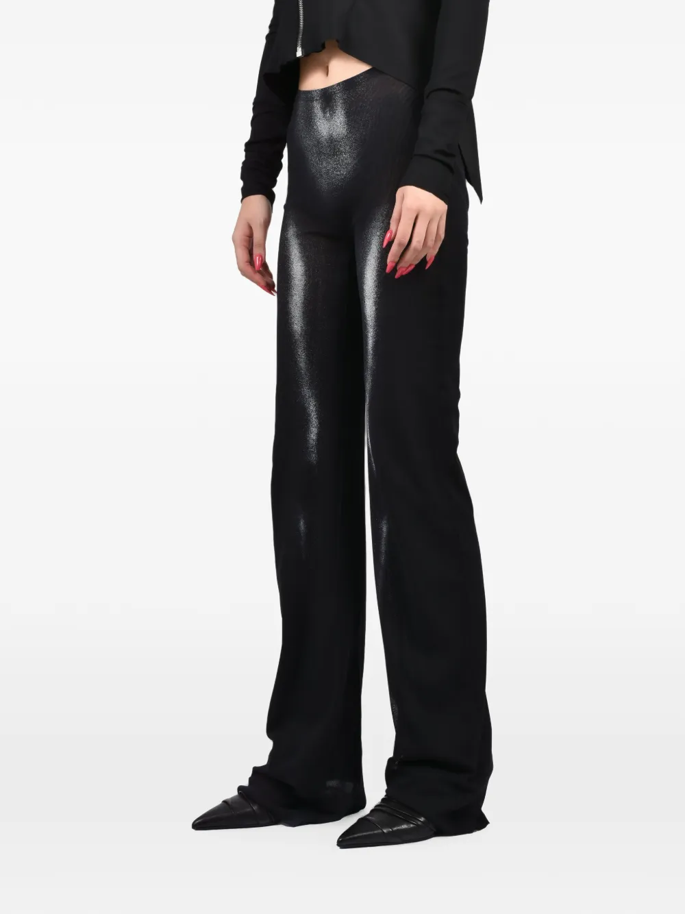 Jean Paul Gaultier Body Dust Mesh Trousers in Black, view 4