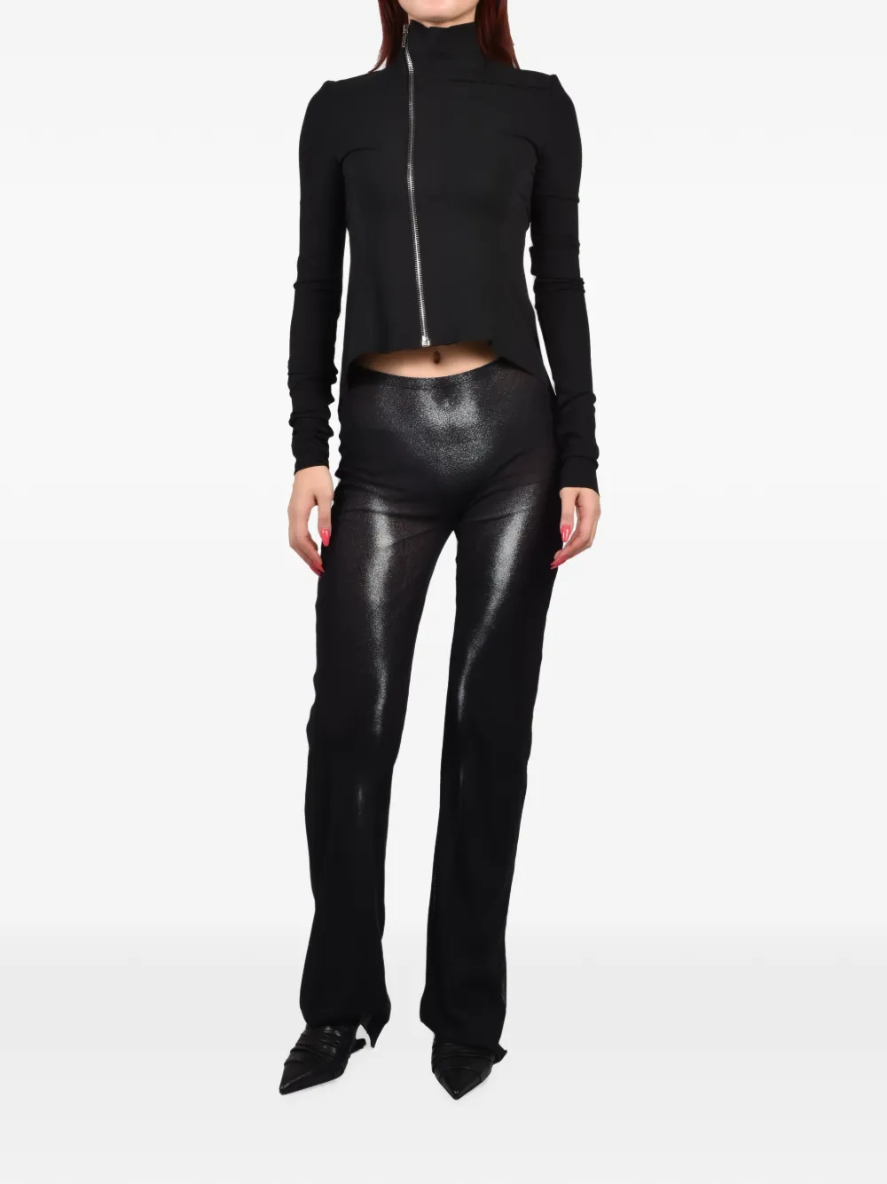 Jean Paul Gaultier Body Dust Mesh Trousers in Black, view 2