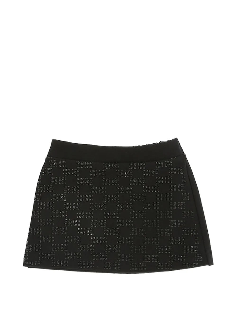 Elisabetta Franchi Kids logo-embellished A-line skirt - Nero