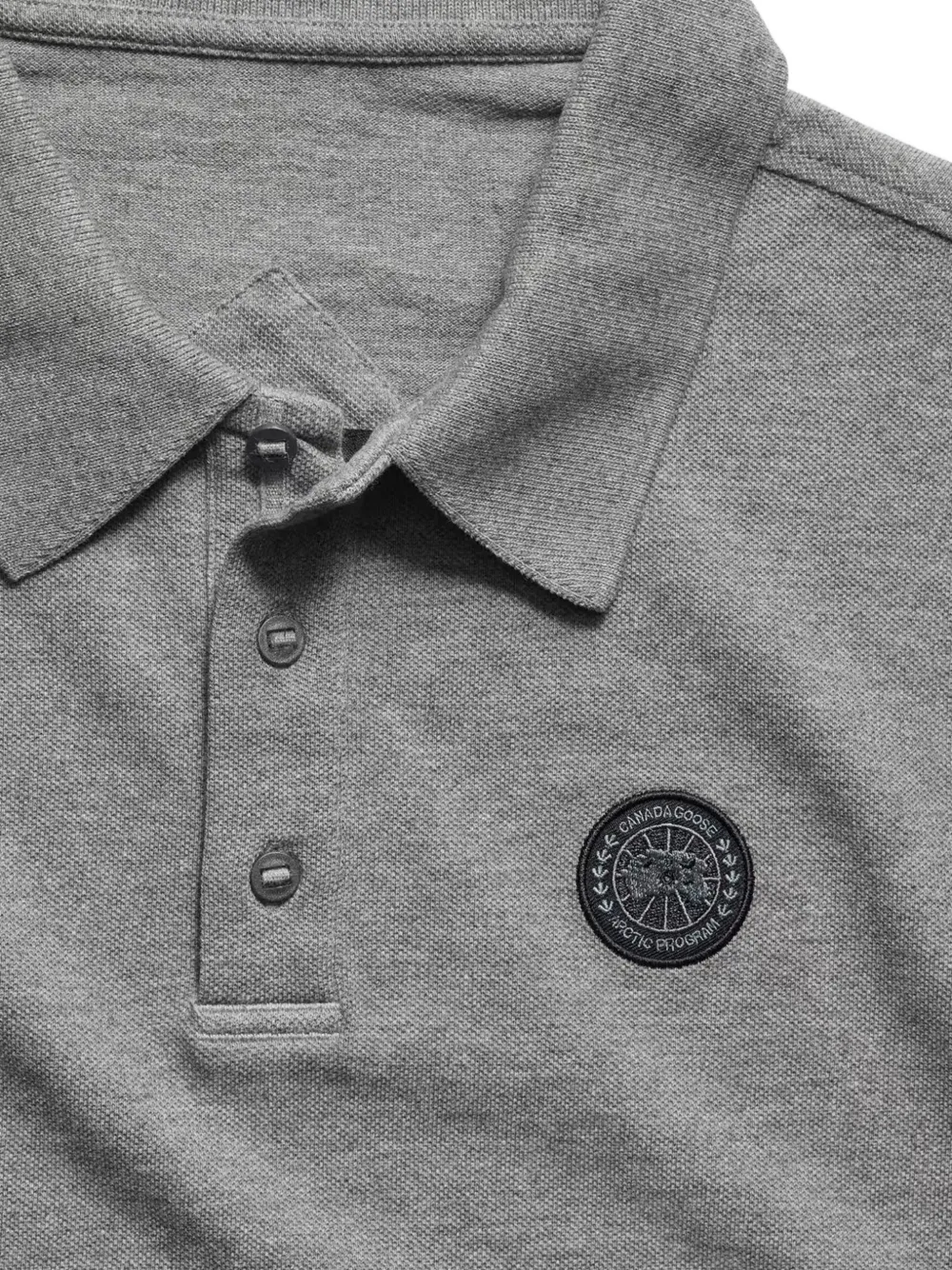 Canada Goose Logo-patch Cotton Polo Shirt in Grey, view 2
