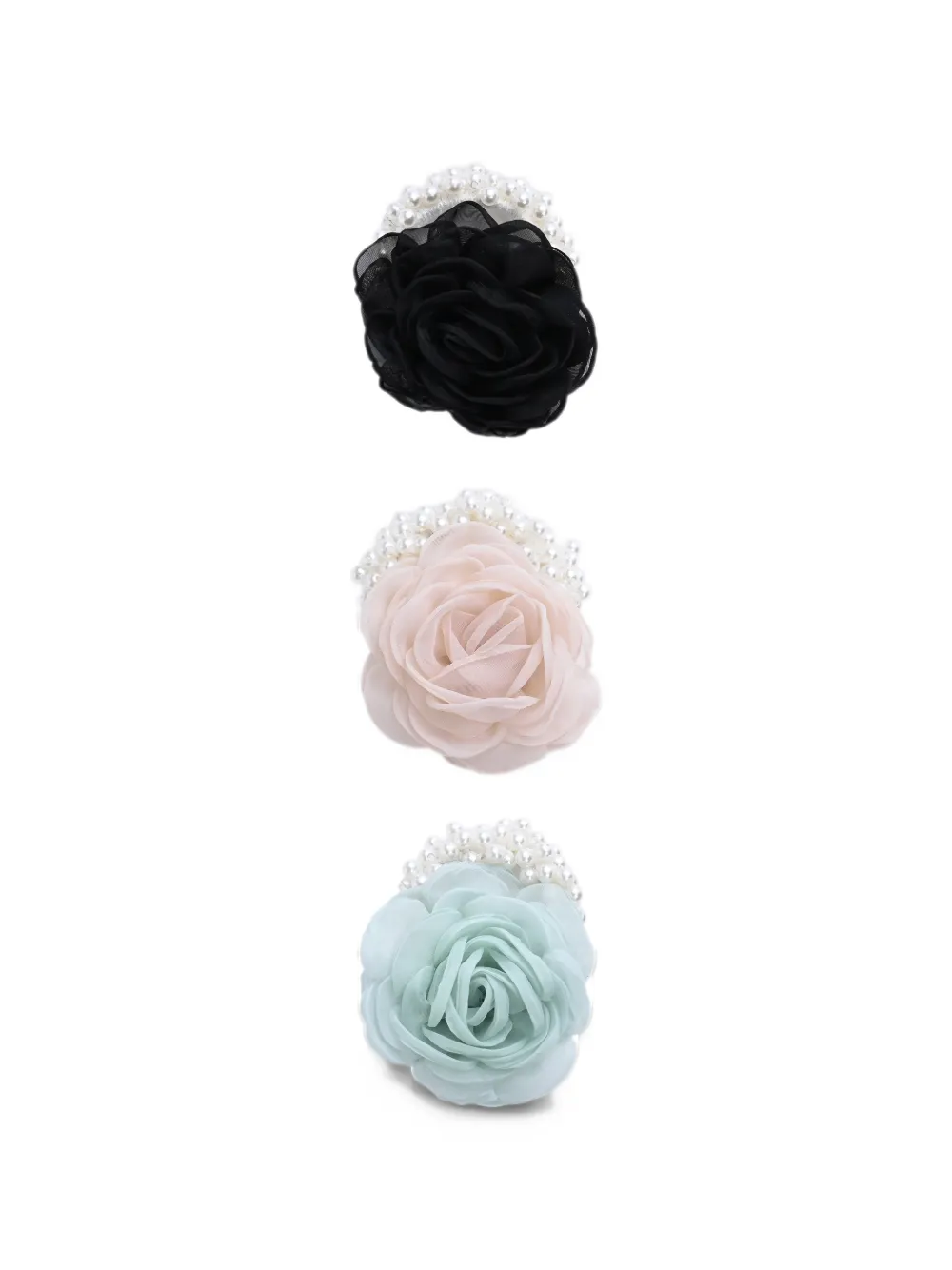 Mimi Tutu Pearl Petal scrunchies set (set of three) - Neutrals