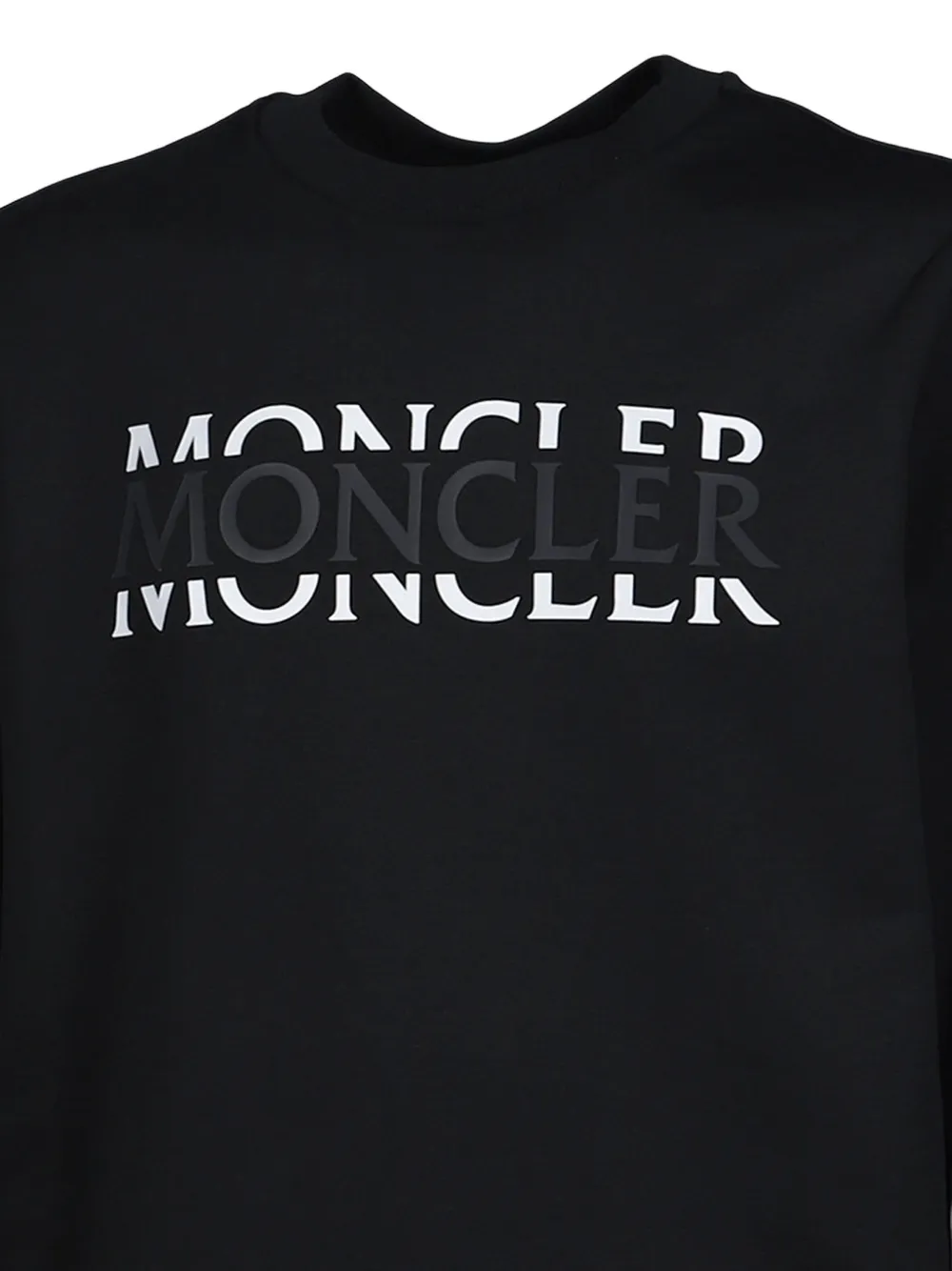 Moncler logo-print sweater Zwart