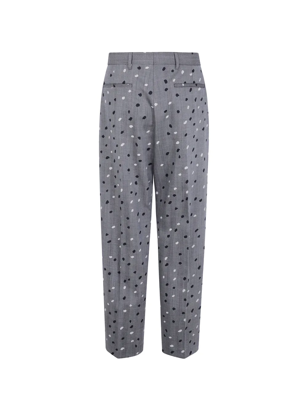 Paul Smith Ruimvallende broek met stippen en visgraatpatroon Grijs