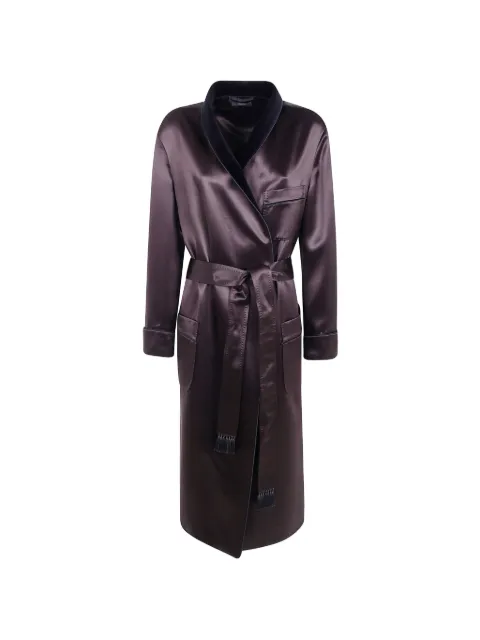 TOM FORD silk velvet-trim dress