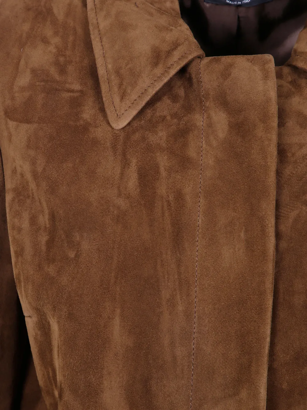 TOM FORD Single-breasted Leather Coat in Brown, view 3